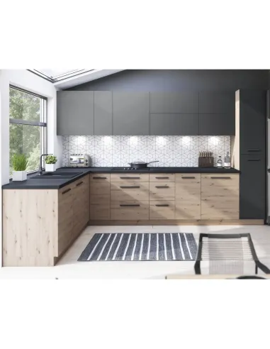 Dulap Superior, LANGEN G60KN, bucatarie/hol, 60x32x36 cm, PAL laminat Stejar Artizanal | MobilaOK