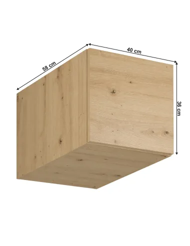 Dulap Superior, LANGEN N40, bucatarie/hol/birou, 40x58x36 cm, PAL laminat stejar | MobilaOK