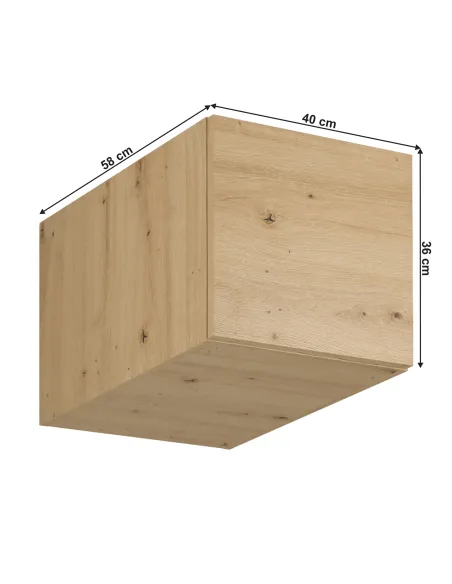 Dulap Superior, LANGEN N40, bucatarie/hol/birou, 40x58x36 cm, PAL laminat stejar | MobilaOK