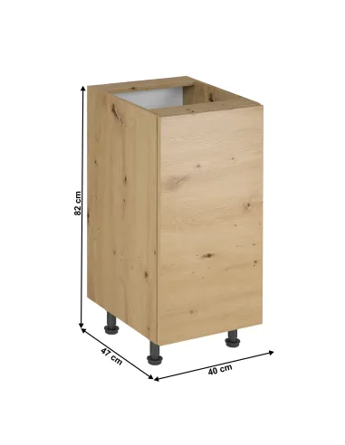 Dulap de jos LANGEN D40 pentru bucătărie/hol, 40x47x82 cm, PAL melaminat stejar | MobilaOK