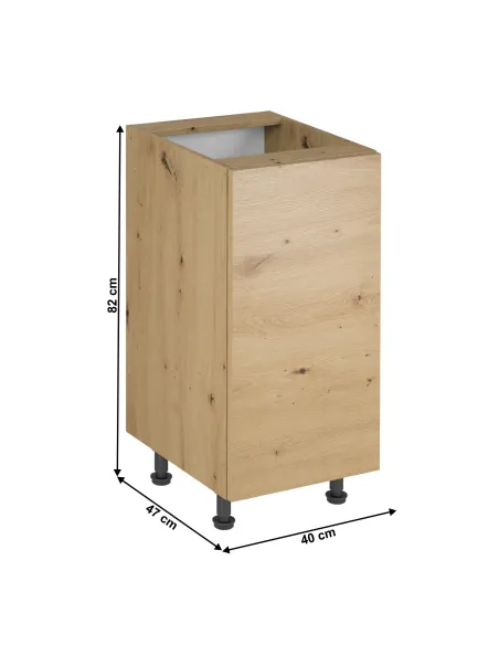 Dulap de jos LANGEN D40 pentru bucătărie/hol, 40x47x82 cm, PAL melaminat stejar | MobilaOK