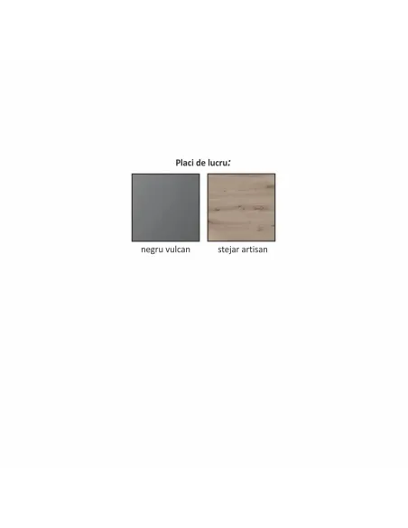 Comodă LANGEN D60S3 U pentru living/dormitor, 60x47x82 cm, PAL și stejar artizanal | MobilaOK