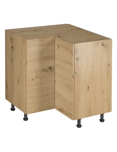 Dulap de colţ LANGEN D90N pentru hol, dormitor, birou, 79x79x82 cm, PAL stejar artizanal | MobilaOK