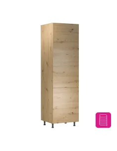 Dulap alimentar LANGEN D60R pentru bucătărie/hol, 60x58x212 cm, PAL stejar artizanal | MobilaOK