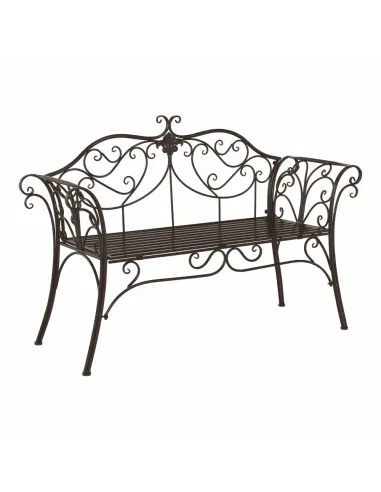 Bancă de grădină ETELIA, metal, 131x49x89 cm | MobilaOK
