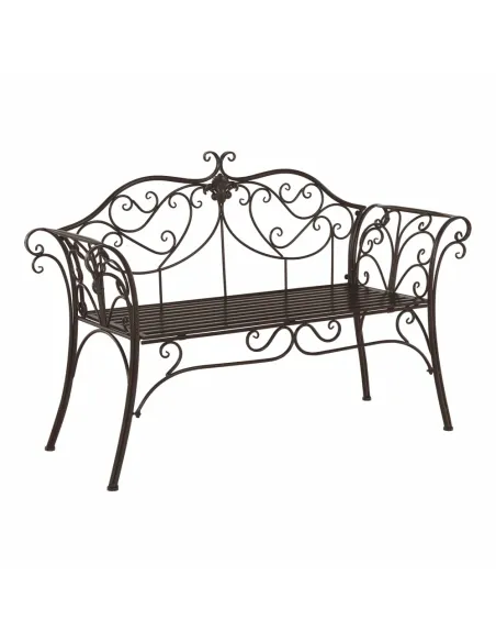 Bancă de grădină ETELIA, metal, 131x49x89 cm | MobilaOK