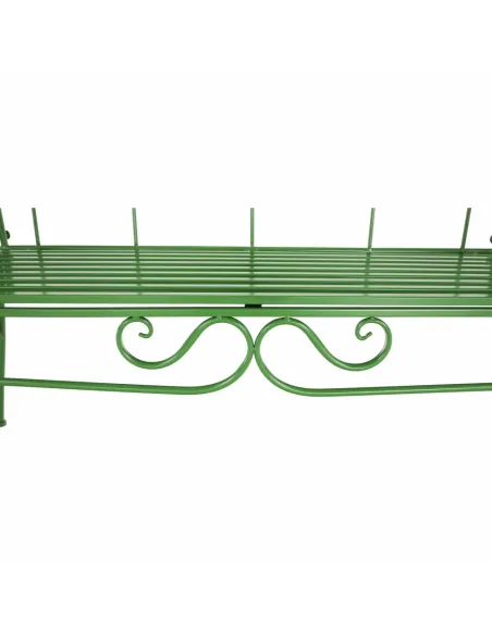 Bancă de grădină ETELIA, verde, grădină, 131x49x89 cm, Metal | MobilaOK