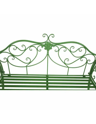 Bancă de grădină ETELIA, verde, grădină, 131x49x89 cm, Metal | MobilaOK