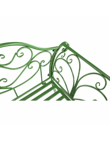 Bancă de grădină ETELIA, verde, grădină, 131x49x89 cm, Metal | MobilaOK