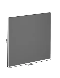 Ușă bucătărie LANGEN, gri mat, 59.6x57 cm, PAL melaminat | MobilaOK 2