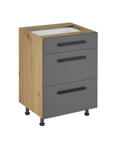 Comodă LANGEN D60S3 U pentru dormitor/hol, 60x47x82 cm, PAL melaminat | MobilaOK