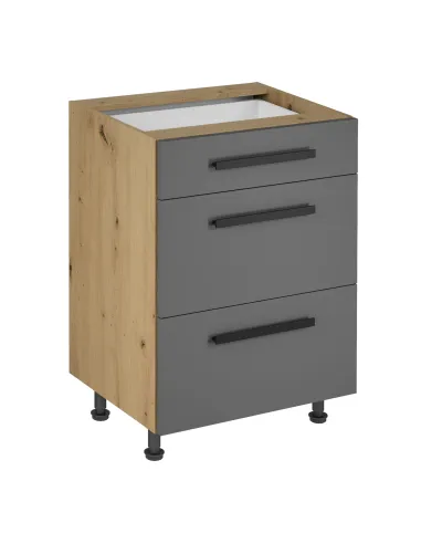Comodă LANGEN D60S3 U pentru dormitor/hol, 60x47x82 cm, PAL melaminat | MobilaOK
