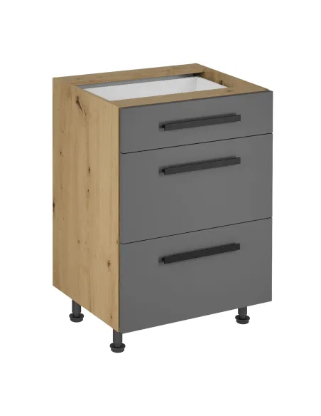 Comodă LANGEN D60S3 U pentru dormitor/hol, 60x47x82 cm, PAL melaminat | MobilaOK