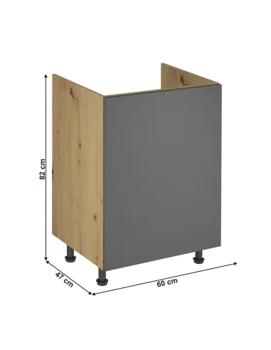 Dulap baie, LANGEN D60Z, baie, 60x47x82 cm, PAL, KONDELA | MobilaOK