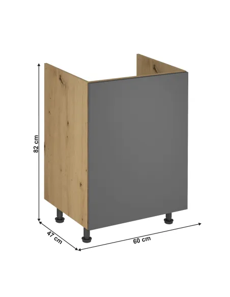 Dulap baie, LANGEN D60Z, baie, 60x47x82 cm, PAL, KONDELA | MobilaOK