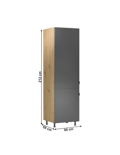 Dulap pentru frigider LANGEN D60ZL, bucătărie, 60x58x212 cm, PAL melaminat | MobilaOK 2
