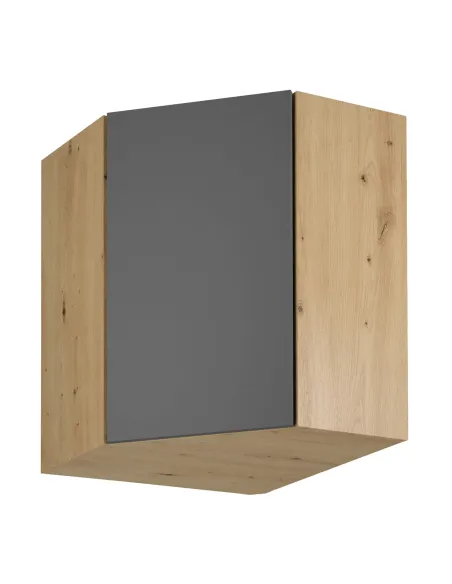 Dulap superior LANGEN, colț, bucătărie/hol, 60x60x72 cm, PAL melaminat stejar/MDF | MobilaOK