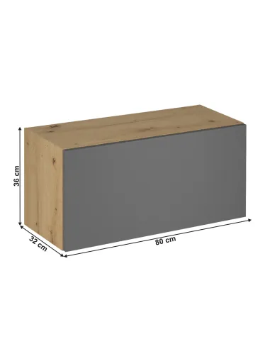 Dulap Superior, LANGEN G80K, Bucătărie/Hol, 80x32x36 cm, PAL Melaminat și MDF | MobilaOK