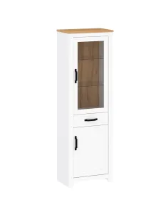 Vitrină LANZETTE A, living/hol, 63.7x40.7x200 cm, PAL/MDF melaminat | MobilaOK