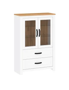 Vitrină LANZETTE K, living/dormitor/hol, 93.7x40.7x140 cm, PAL/MDF melaminat | MobilaOK