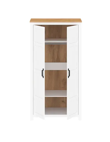 Dulap, LANZETTE F, dormitor/hol, 104.5x58.7x200 cm, PAL/MDF melaminat | MobilaOK