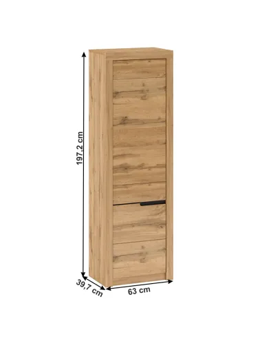 Dulap V1 TORONTA, dormitor/hol, 63x39.7x197.2 cm, PAL melaminat | MobilaOK
