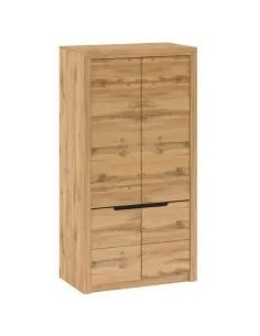 Dulap TORONTA F, dormitor/hol, 102.8x56x197.2 cm, PAL/stejar wotan | MobilaOK