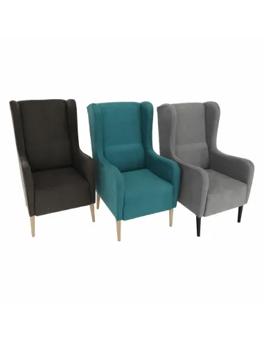Fotoliu BREDLY pentru living, 66x87x117 cm, Lemn și Textil | MobilaOK