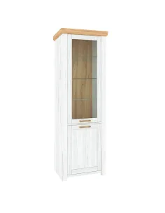 Vitrină SUDBURY, living/hol/dormitor, 68.3x41.8x199.7 cm, MDF laminat | MobilaOK