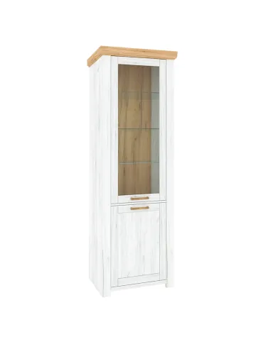 Vitrină SUDBURY, living/hol/dormitor, 68.3x41.8x199.7 cm, MDF laminat | MobilaOK