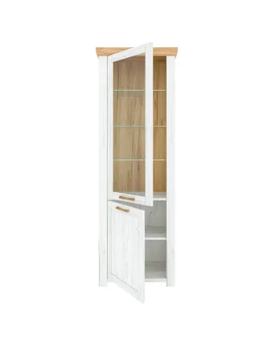 Vitrină SUDBURY, living/hol/dormitor, 68.3x41.8x199.7 cm, MDF laminat | MobilaOK