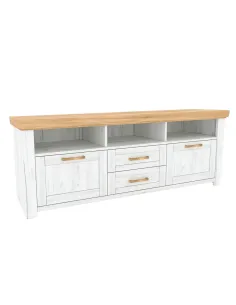 Măsuță TV SUDBURY, living, 167.9x47.8x62.7 cm, PAL laminat stejar craft | MobilaOK