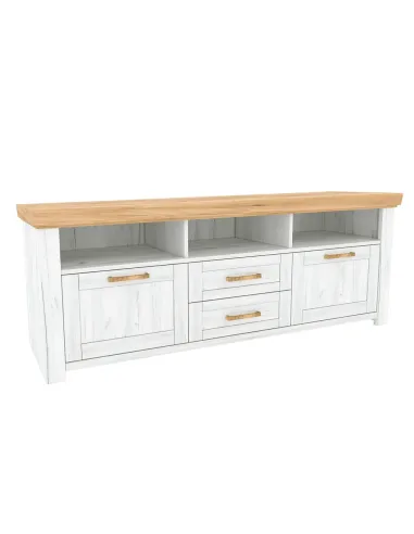Măsuță TV SUDBURY, living, 167.9x47.8x62.7 cm, PAL laminat stejar craft | MobilaOK