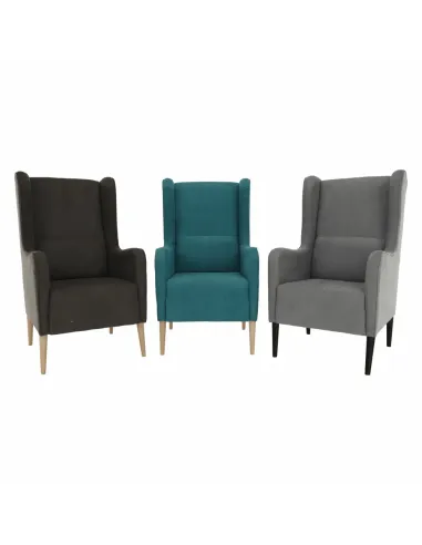 Fotoliu BREDLY pentru living, 66x87x117 cm, textil și lemn | MobilaOK