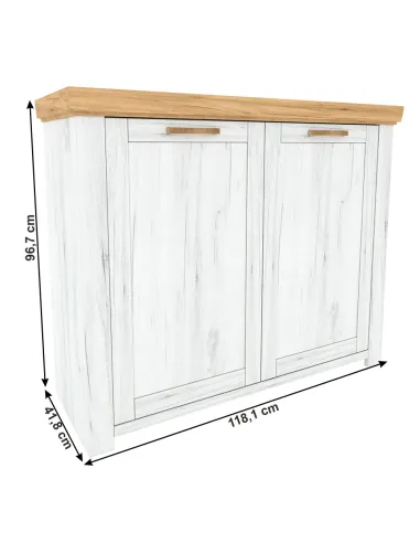 Scrin SUDBURY, dormitor/hol, 118x42x97 cm, PAL laminat | MobilaOK