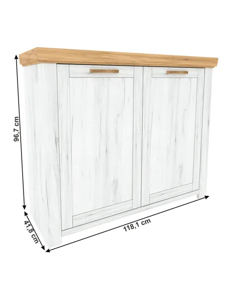 Scrin SUDBURY, dormitor/hol, 118x42x97 cm, PAL laminat | MobilaOK