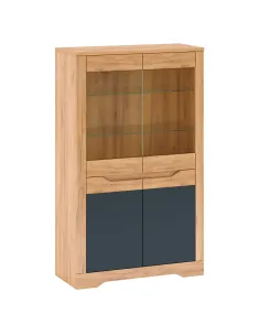 Vitrină FIDEL, living/hol, 95x42x159.5 cm, PAL/MDF | MobilaOK