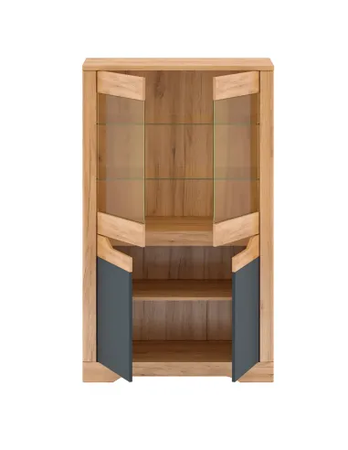 Vitrină FIDEL, living/hol, 95x42x159.5 cm, PAL/MDF | MobilaOK