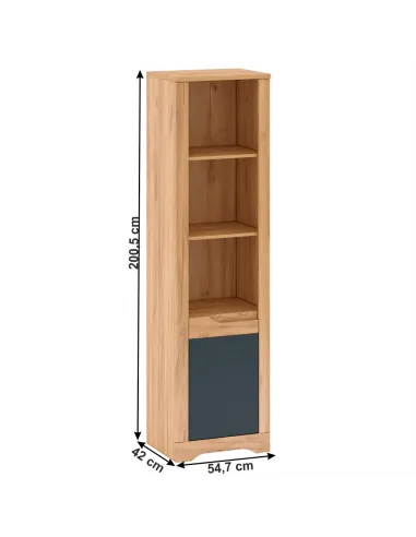 Raft deschis, FIDEL R2, living/dormitor/hol, 54.7x42x200.5 cm, PAL melaminat/MDF folie | MobilaOK