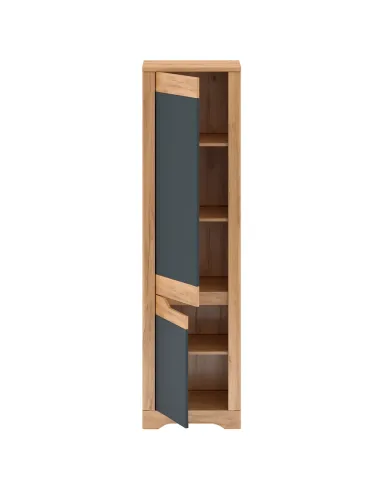 Dulap V1 FIDEL, stânga, 54.7x42x200.5 cm, PAL/MDF, stejar auriu/gri grafit | MobilaOK