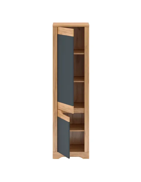 Dulap V1 FIDEL, stânga, 54.7x42x200.5 cm, PAL/MDF, stejar auriu/gri grafit | MobilaOK