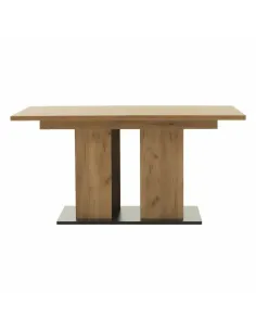 Masă Dining FIDEL, sufragerie, 155-204x86 cm, PAL/MDF, stejar craft auriu/grafit gri | MobilaOK 2