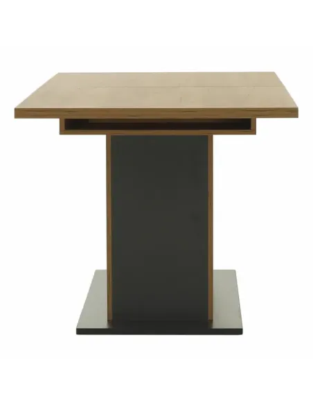 Masă Dining FIDEL, sufragerie, 155-204x86 cm, PAL/MDF, stejar craft auriu/grafit gri | MobilaOK