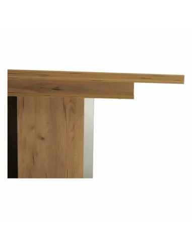 Masă Dining FIDEL, sufragerie, 155-204x86 cm, PAL/MDF, stejar craft auriu/grafit gri | MobilaOK