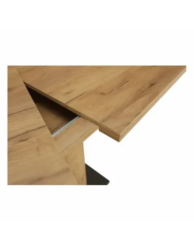 Masă Dining FIDEL, sufragerie, 155-204x86 cm, PAL/MDF, stejar craft auriu/grafit gri | MobilaOK