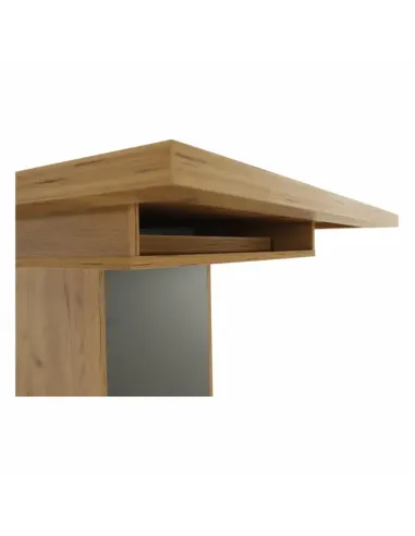 Masă Dining FIDEL, sufragerie, 155-204x86 cm, PAL/MDF, stejar craft auriu/grafit gri | MobilaOK