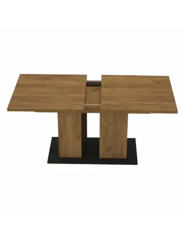 Masă Dining FIDEL, sufragerie, 155-204x86 cm, PAL/MDF, stejar craft auriu/grafit gri | MobilaOK