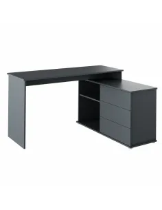 Birou PC de colț TERINO, grafit, birou, 138x50/110x75.4 cm, PAL melaminat | MobilaOK 2