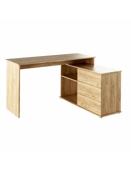 Birou PC TERINO, colț universal 138x110x75.4 cm, PAL melaminat stejar artisan | MobilaOK