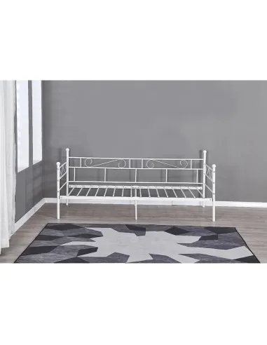 Pat ROZALI dormitor 90x200 metal alb | MobilaOK